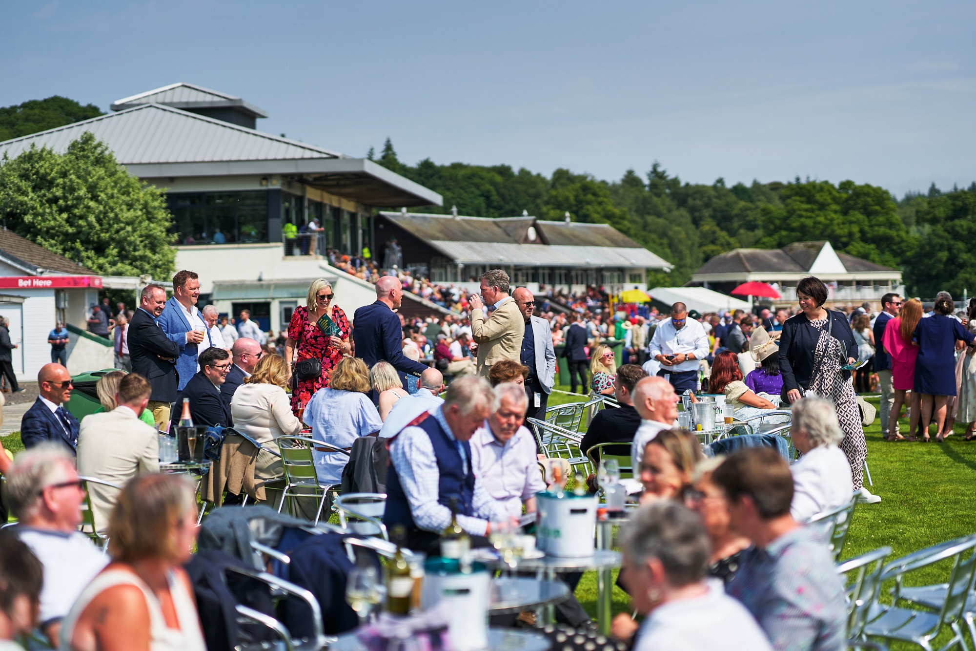 Crowds and grandstands