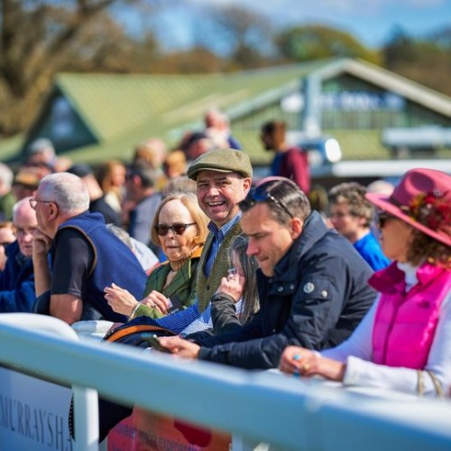 Racegoers at Parade Ring