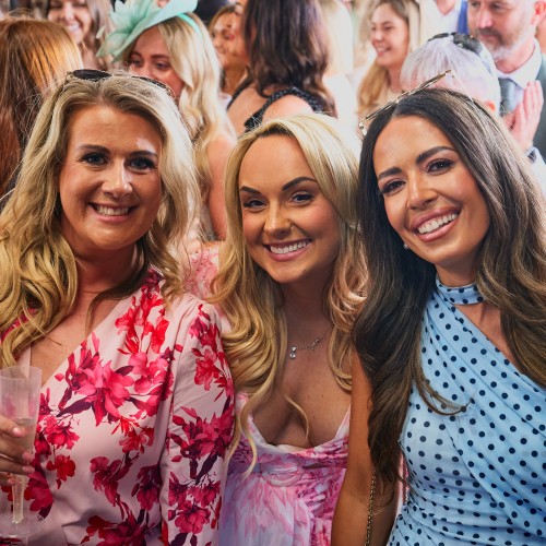 Racegoers enjoying the Music